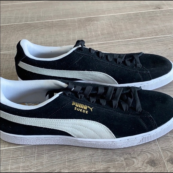 puma black with white stripe